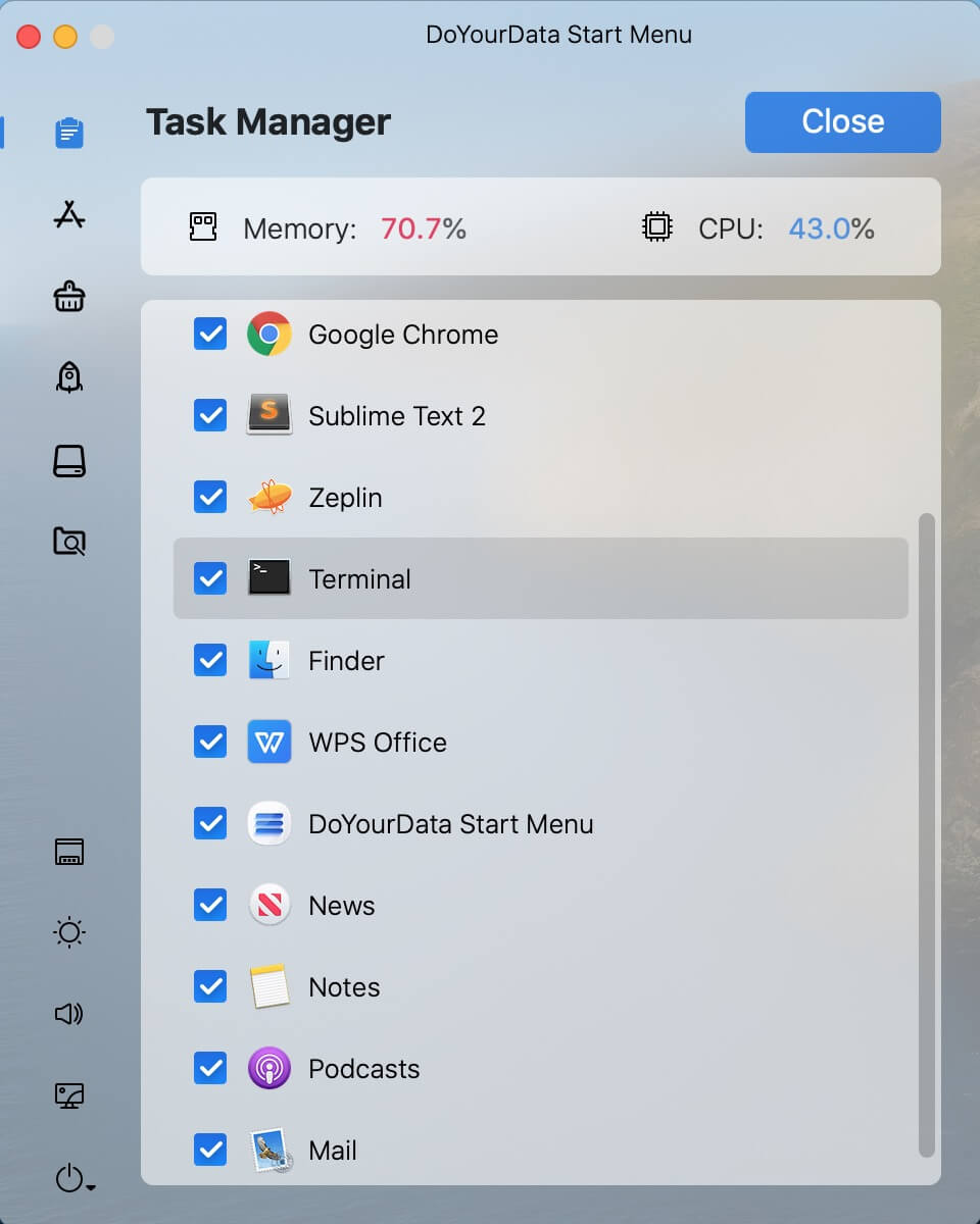 DoYourData Start Menu for Mac User Guide