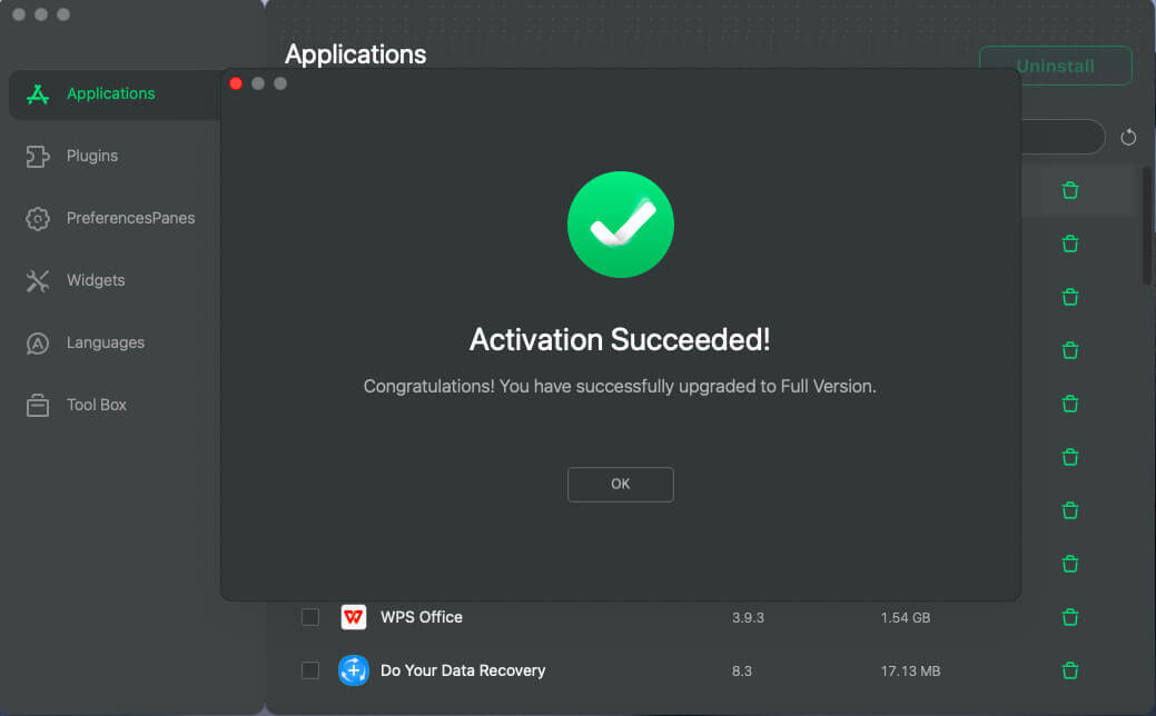 Activate Mac Uninstaller