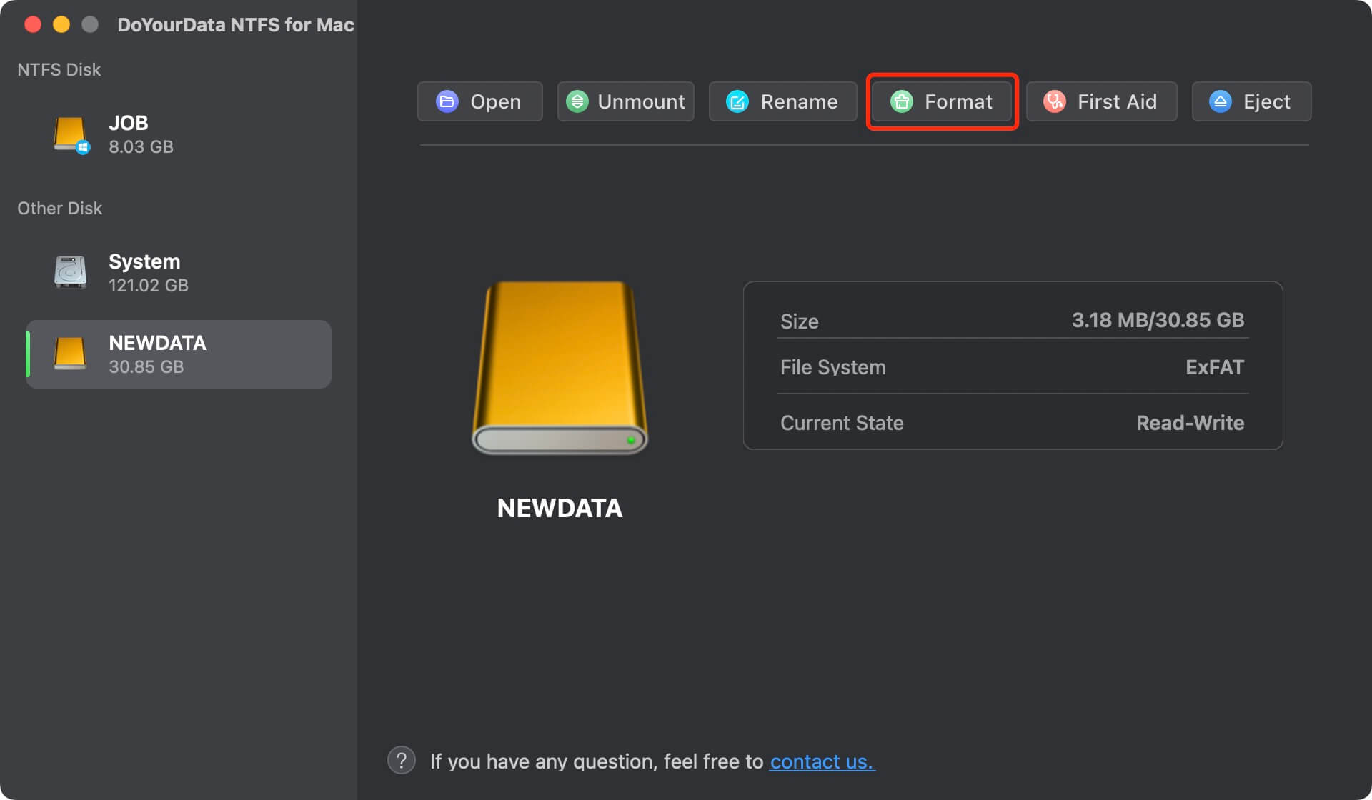 format SD card on Mac