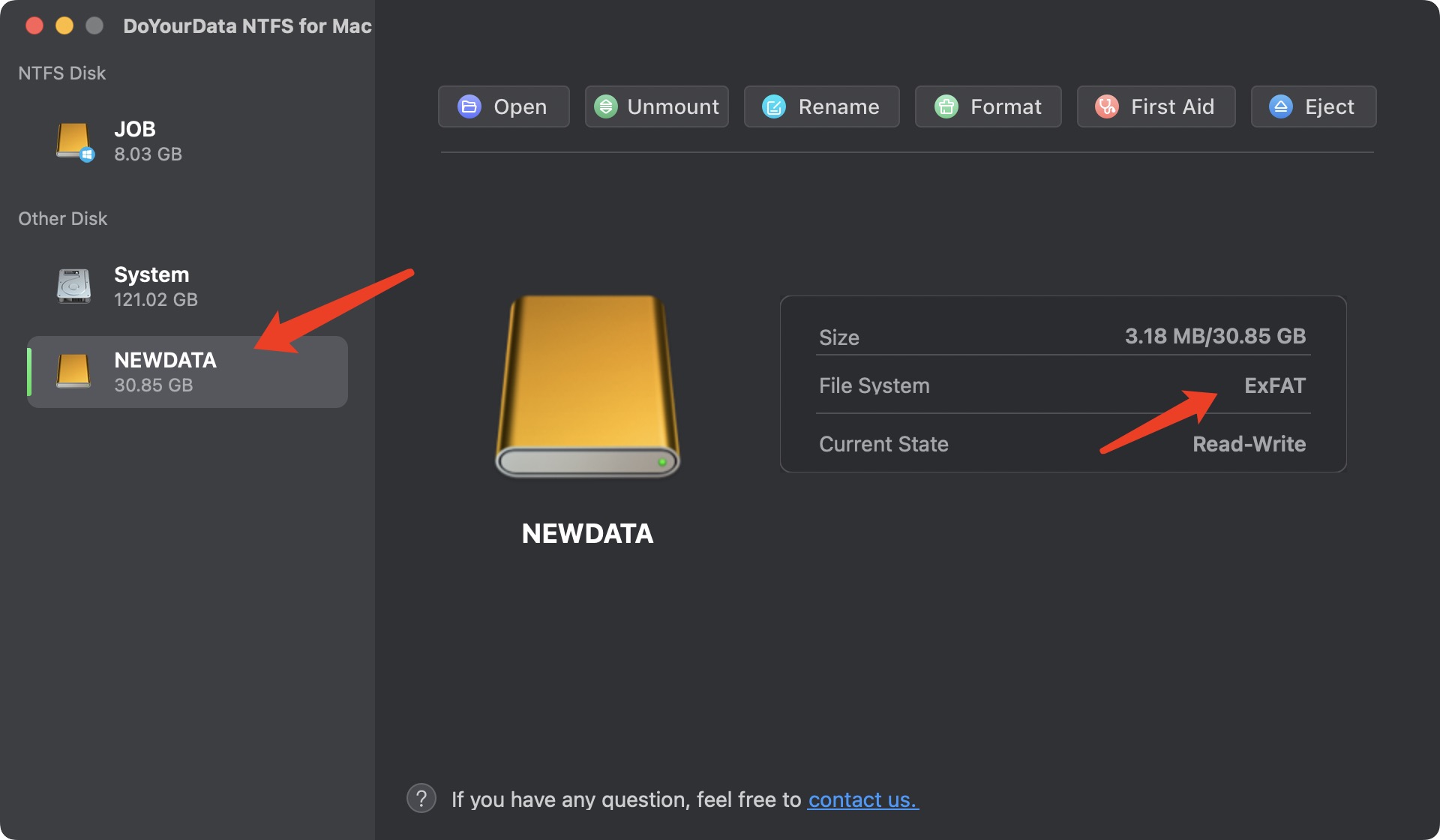 format NTFS to FAT32 or exFAT on Mac