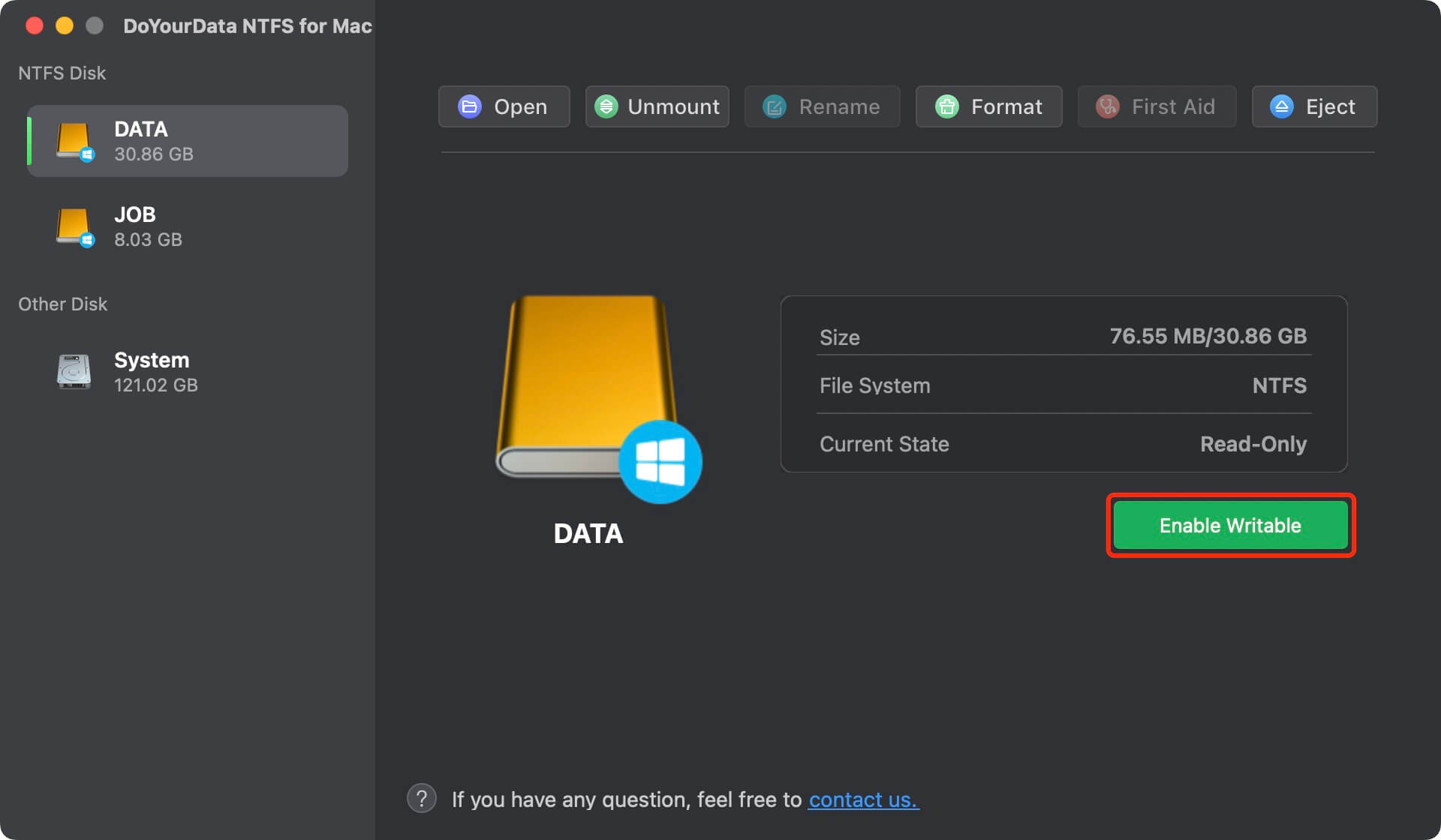 NTFS Mac. DOYOURDATA Uninstaller Pro 5.8. Donemax9. Read enable