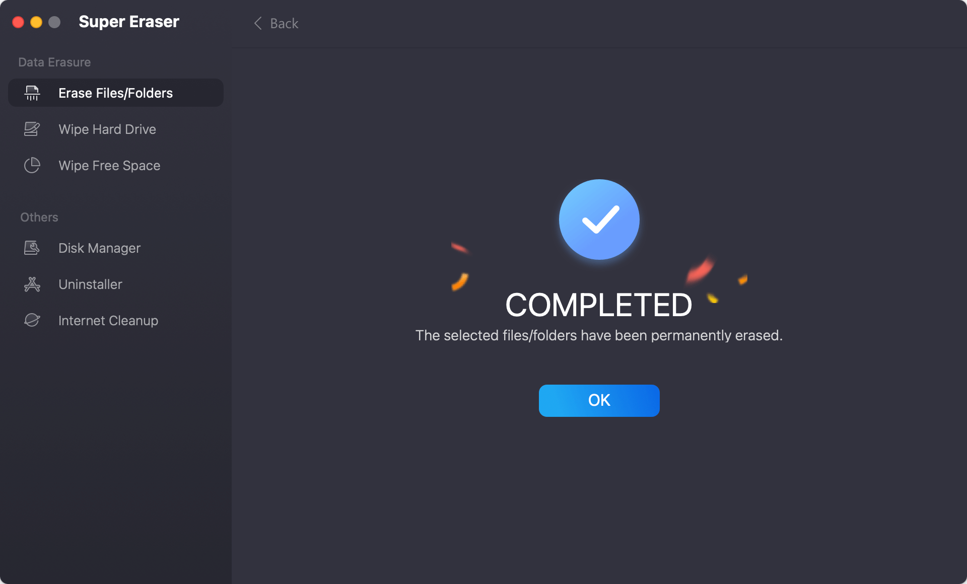 permanently delete video files