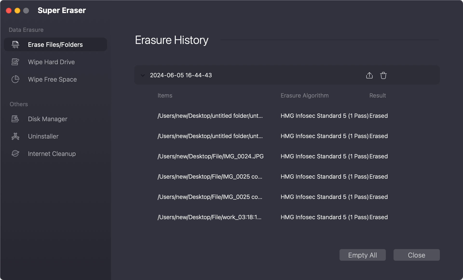 Mac super eraser user guide