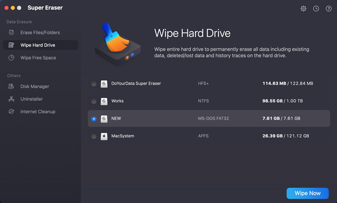 wipe disk utility for mac