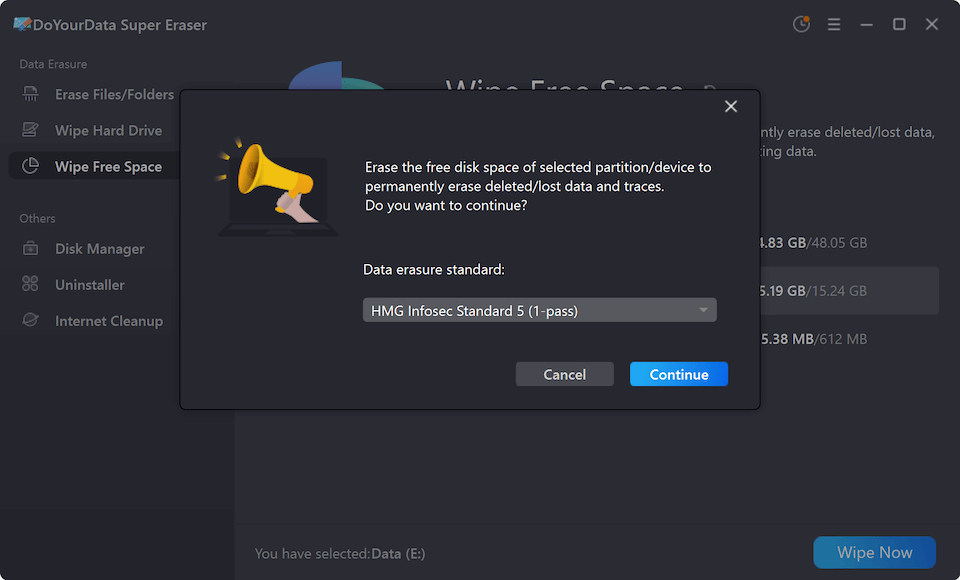 Wipe deleted files from USB flash drive